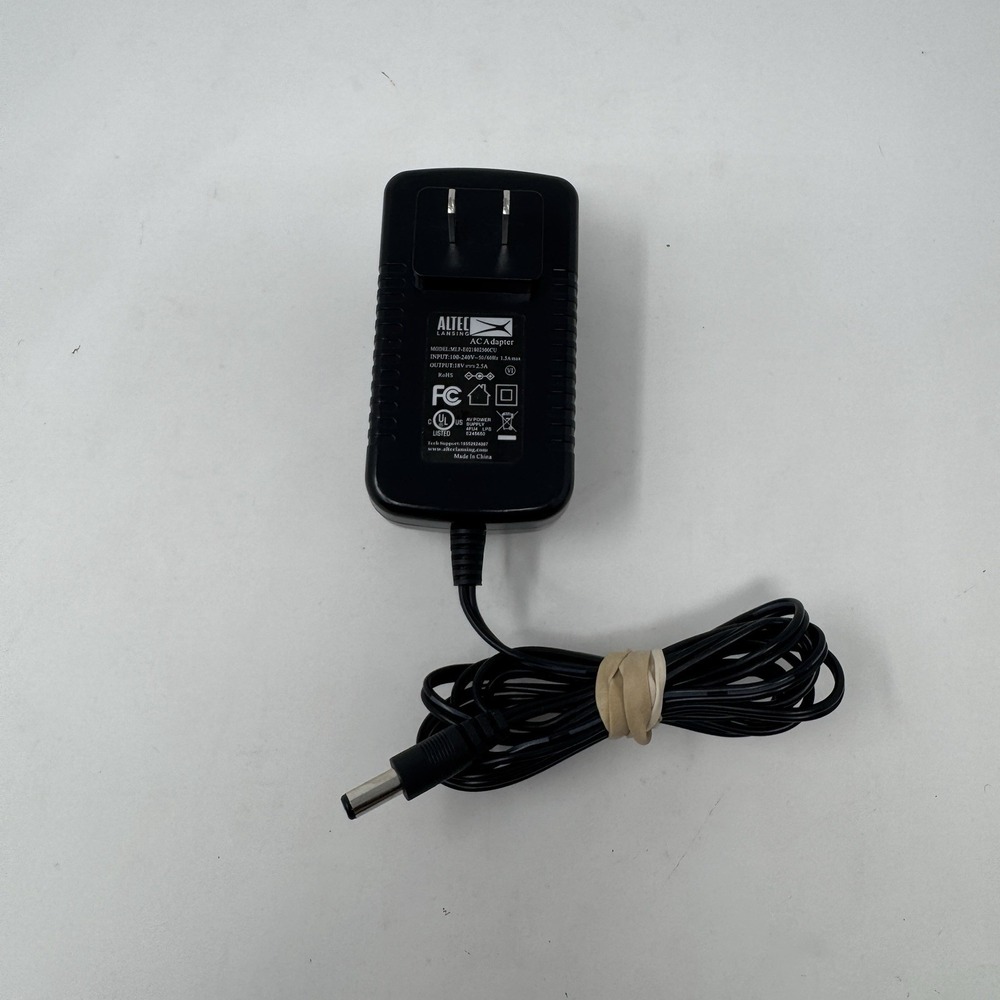 Altec Lansing 18V 2.5A AC/DC Adapter MLF-E021802500CU Barrel Plug Black